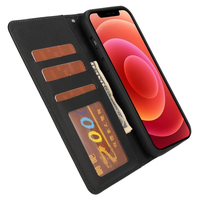 Bild 4,  iPhone 13 Pro - 2in1 Magnet Fodral / Skal - Svart - Teknikhallen.se