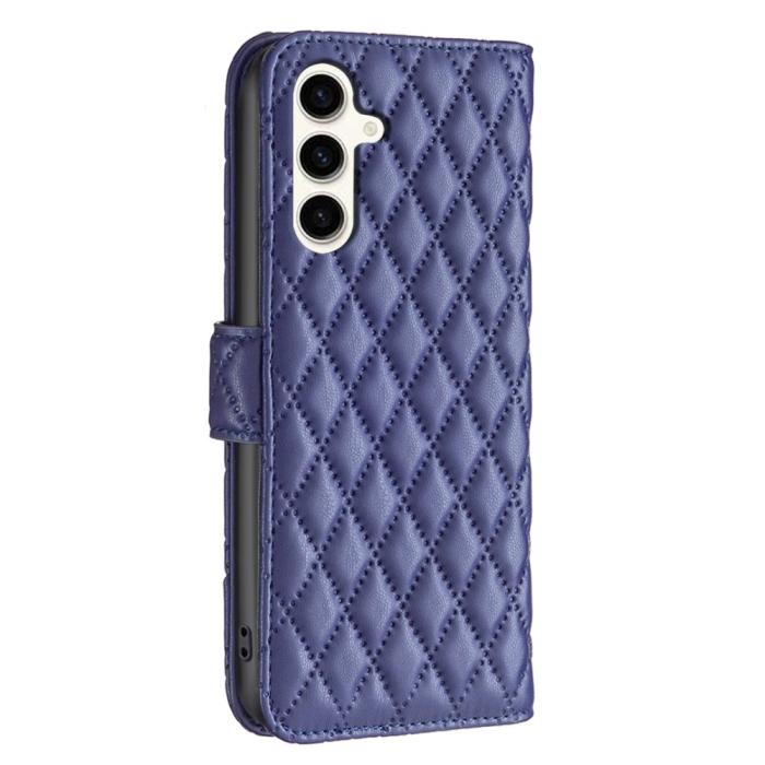 Bild 5,  Samsung Galaxy S24 FE Fodral Diamond Läder Mörk Blå - Teknikhallen.se