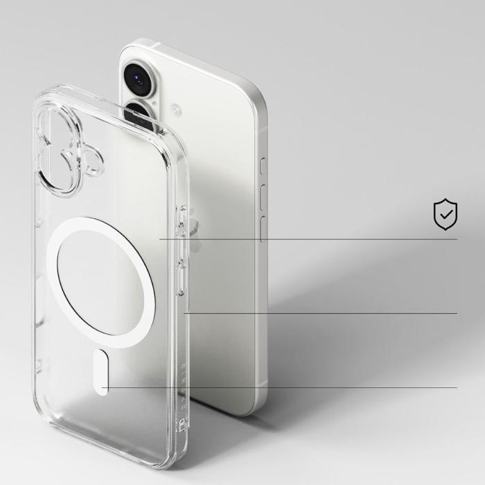 Bild 4, Ringke Ringke iPhone 17 Skal MagSafe Fusion Matt Transparent - Teknikhallen.se