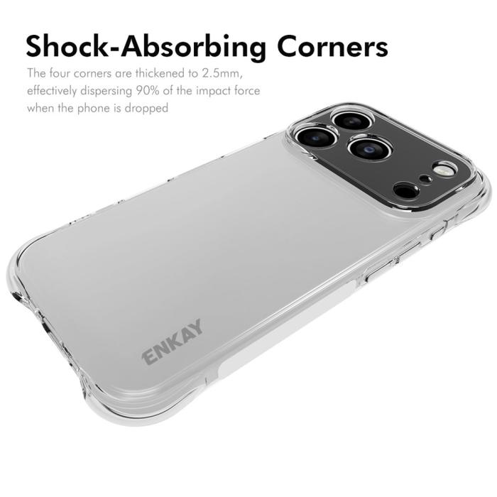Bild 2, ENKAY ENKAY iPhone 17 Pro Max Skal Shockproof TPU Transparent - Teknikhallen.se