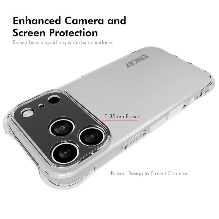 Bild 3, ENKAY ENKAY iPhone 17 Pro Max Skal Shockproof TPU Transparent - Teknikhallen.se