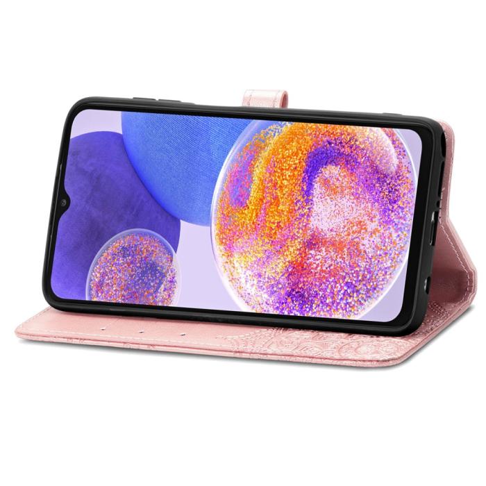 Bild 5,  Samsung Galaxy A23 5G Fodral Mandala Läder Roséguld - Teknikhallen.se