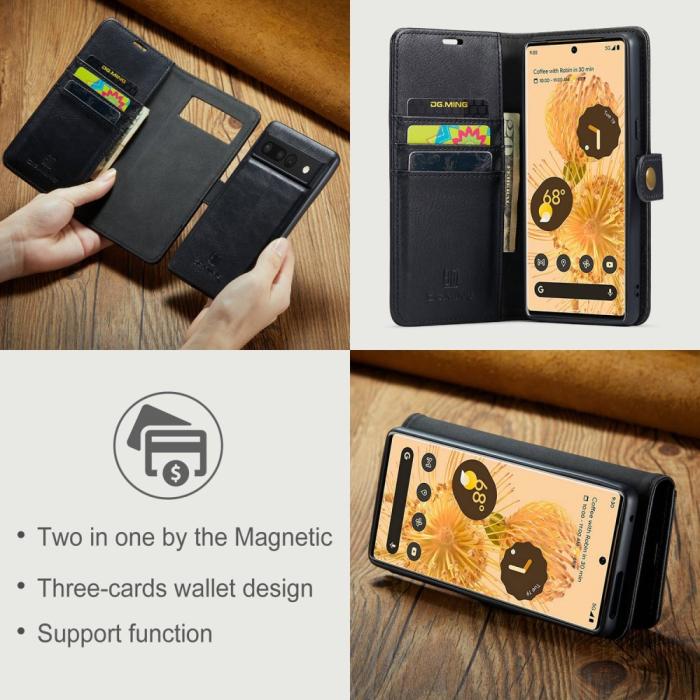 Bild 6, DG.MING DG.MING Google Pixel 7 Pro 2in1 Magnet Fodral / Skal Svart - Teknikhallen.se