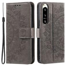  Sony Xperia 5 IV Fodral Mandala L&auml;der Gr&aring; - Teknikhallen.se