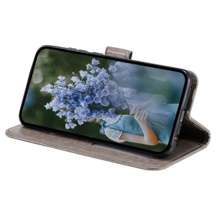 Bild 2,  Sony Xperia 5 IV Fodral Mandala Läder Grå - Teknikhallen.se