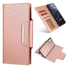  Samsung Galaxy S21 Plus - 2in1 Magnetiskt Pl&aring;nboksfodral - Ros&eacute;guld - Teknikhallen.se