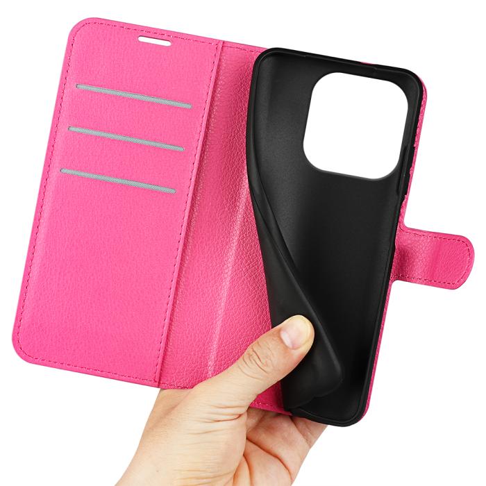 Bild 4,  Motorola Moto G86 5G Fodral Litchi Läder Rosa - Teknikhallen.se