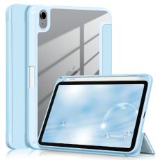  iPad Mini 2024/2021 Fodral Tri-Fold Hybrid Pennh&aring;llare Sky Blue - Teknikhallen.se