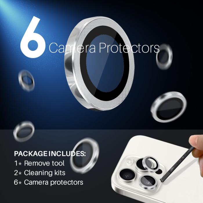 Bild 3, NORTHJO NORTHJO iPhone 14 Pro/Pro Max/15 Pro/Pro Max Linsskydd 2-PACK - Teknikhallen.se