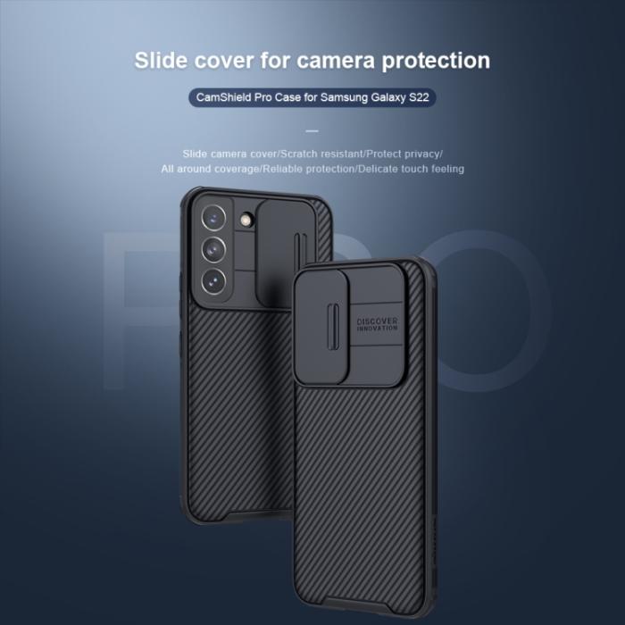Bild 4, NILLKIN NILLKIN Samsung Galaxy S22 Skal CamShield Pro Svart - Teknikhallen.se