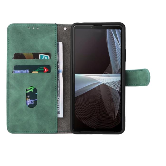 Bild 6,  Sony Xperia 10 IV Fodral Skin Touch Grön - Teknikhallen.se