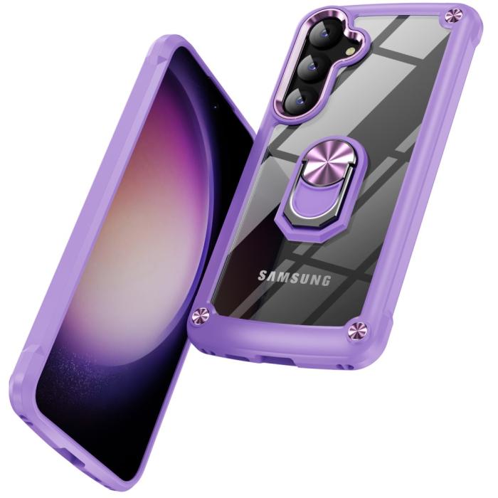 Bild 2,  Samsung Galaxy S24 Skal Shockproof Ring Hybrid Lila - Teknikhallen.se