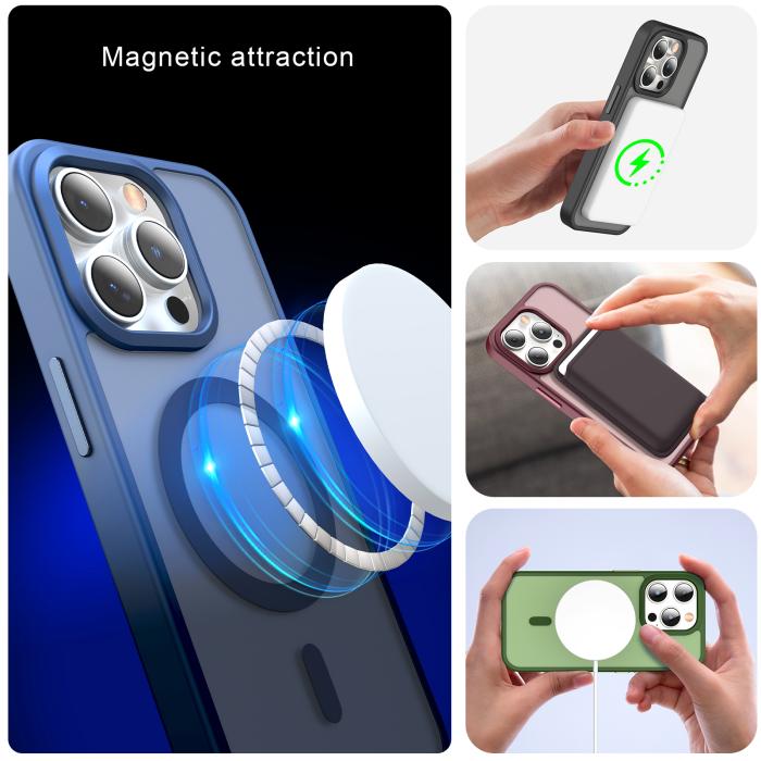Bild 6, ColorPop ColorPop iPhone 15 Pro Max Skal CH MagSafe Matt Mörk Blå - Teknikhallen.se