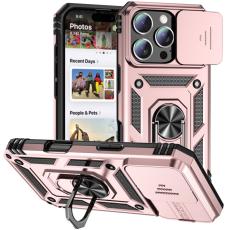  iPhone 16 Pro Max Skal CamShield Ring Hybrid Ros&eacute;guld - Teknikhallen.se