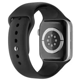 ColorPop Apple Watch 42/44/45/46/49 mm Silikon Armband (S/M) Svart - Teknikhallen.se