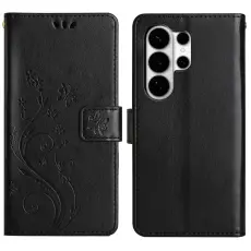  Samsung Galaxy S26 Ultra Fodral Med Blommigt Tryck Svart - Teknikhallen.se