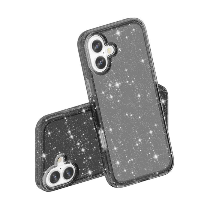 Bild 5,  iPhone 17 Skal Hybrid Glitter Svart - Teknikhallen.se