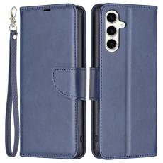  Samsung Galaxy S24 FE Fodral L&auml;der M&ouml;rk Bl&aring; - Teknikhallen.se