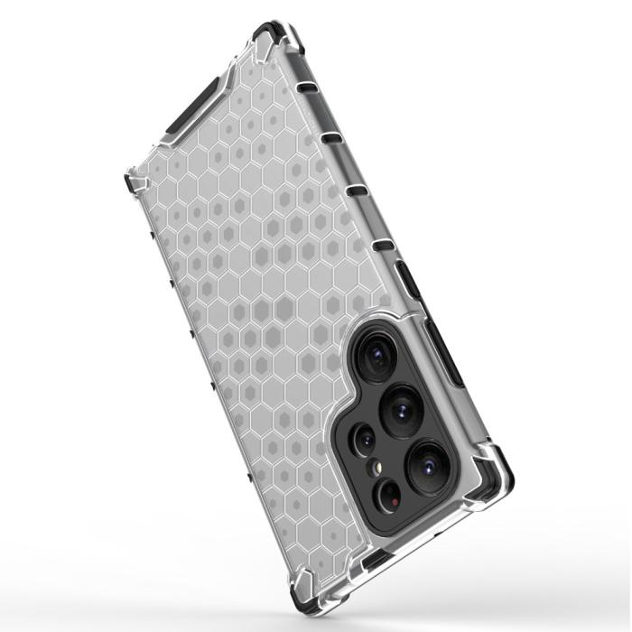 Bild 3,  Samsung Galaxy S23 Ultra Skal Shockproof Honeycomb Grå - Teknikhallen.se