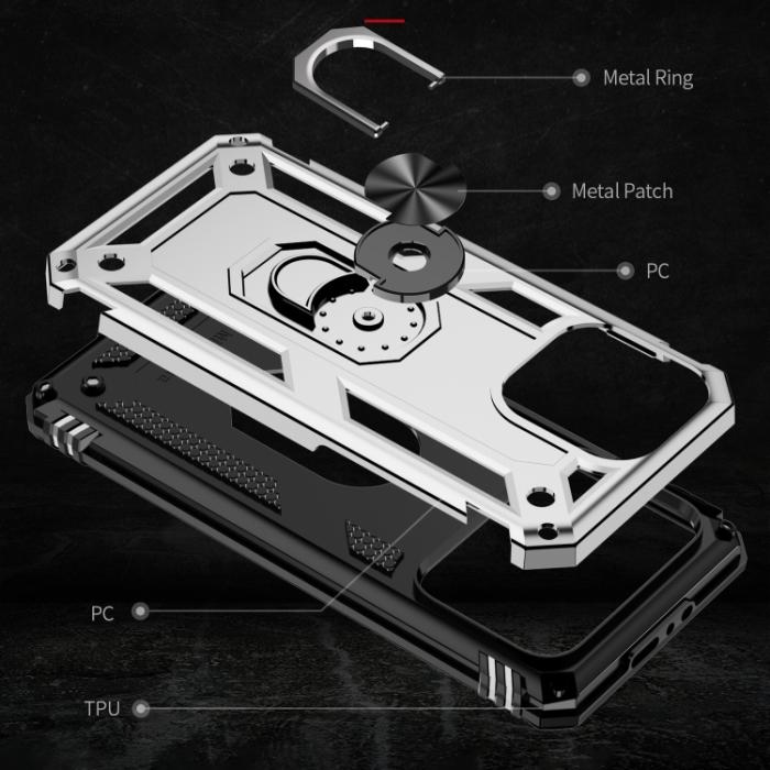 Bild 5,  iPhone 15 Pro Skal Hybrid Armor Ring Silver - Teknikhallen.se