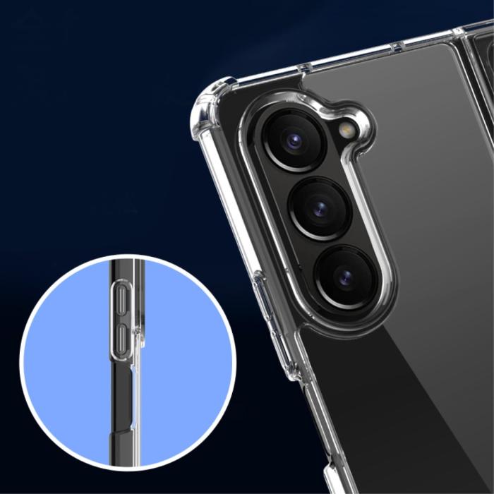 Bild 3,  Samsung Galaxy Z Fold 5 Skal Shockproof Hybrid Transparent - Teknikhallen.se