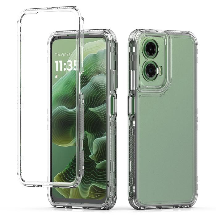 Bild 2,  Motorola Moto G35 5G Skal Hybrid 360 Shockproof Transparent - Teknikhallen.se