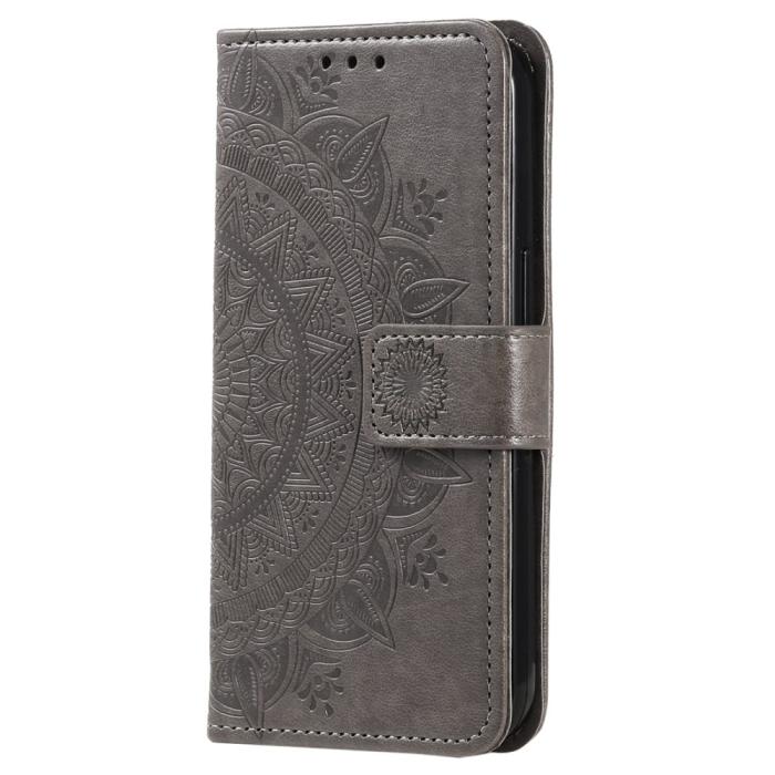 Bild 5,  Sony Xperia 5 IV Fodral Mandala Läder Grå - Teknikhallen.se