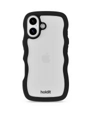 holdit holdit iPhone 17 Mobilskal Wavy Black/Transparent - Teknikhallen.se