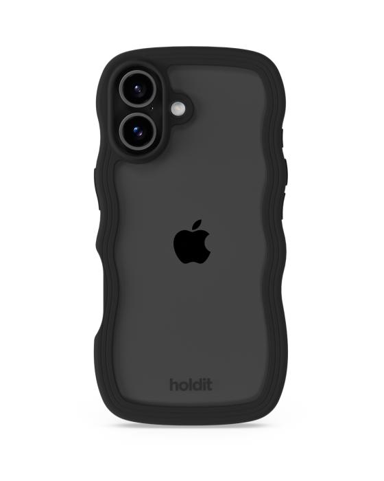 Bild 2, holdit holdit iPhone 17 Mobilskal Wavy Black/Transparent - Teknikhallen.se