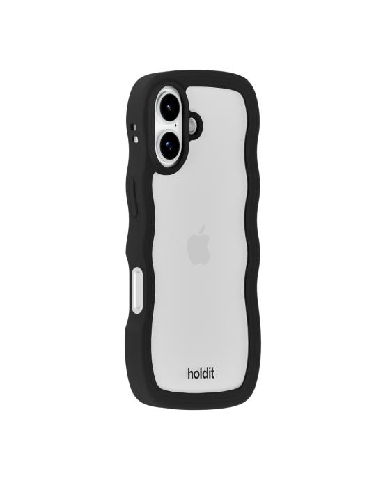 Bild 3, holdit holdit iPhone 17 Mobilskal Wavy Black/Transparent - Teknikhallen.se