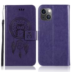  iPhone 13 Mini - Owl Dream Catcher L&auml;der Fodral - Lila - Teknikhallen.se