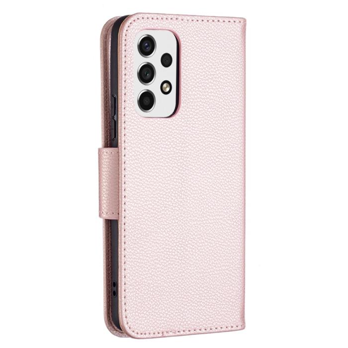 Bild 3,  Samsung Galaxy A53 5G Fodral Litchi Shark Läder Roséguld - Teknikhallen.se