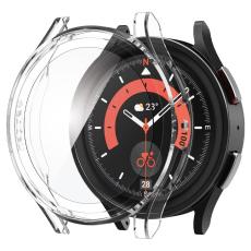 Spigen Spigen Galaxy Watch 5 Pro 45mm Skal Thin Fit / H&auml;rdat Glas Transparent - Teknikhallen.se