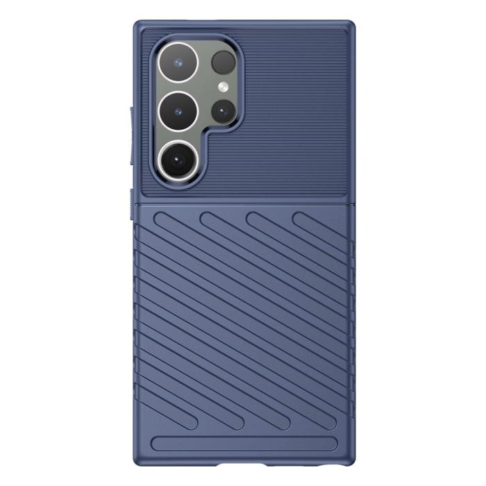 Bild 2,  Samsung Galaxy S24 Ultra Skal Twill Textur Blå - Teknikhallen.se