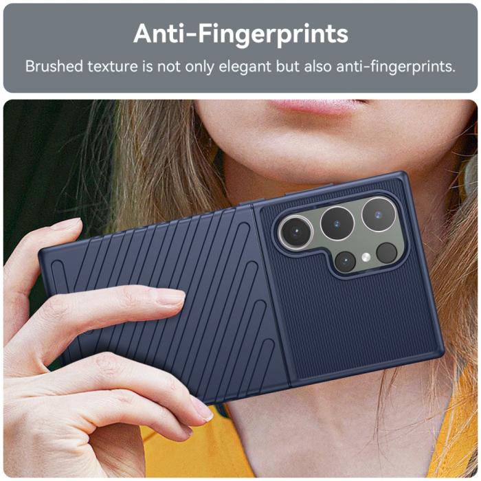 Bild 5,  Samsung Galaxy S24 Ultra Skal Twill Textur Blå - Teknikhallen.se