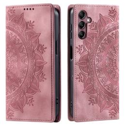  Samsung Galaxy S24 Plus Fodral Flip Mandala Läder Roséguld - Teknikhallen.se