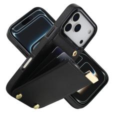  iPhone 18 Pro / 17 Pro Skal Med Kortfack Svart - Teknikhallen.se