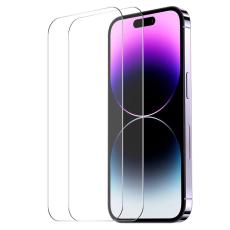 ENKAY ENKAY iPhone 16 Pro Max Sk&auml;rmskydd 2-PACK H&auml;rdat Glas - Teknikhallen.se