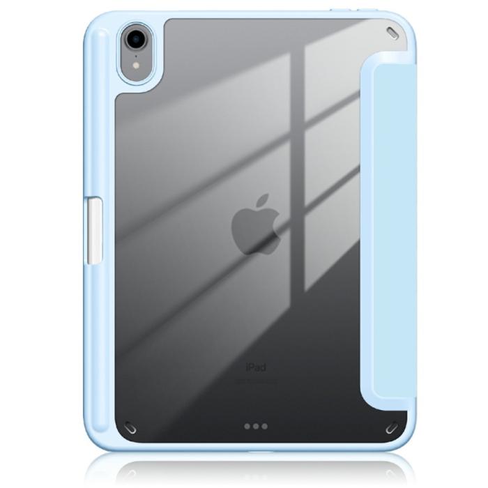 Bild 3,  iPad Mini 2024/2021 Fodral Tri-Fold Hybrid Pennhållare Sky Blue - Teknikhallen.se