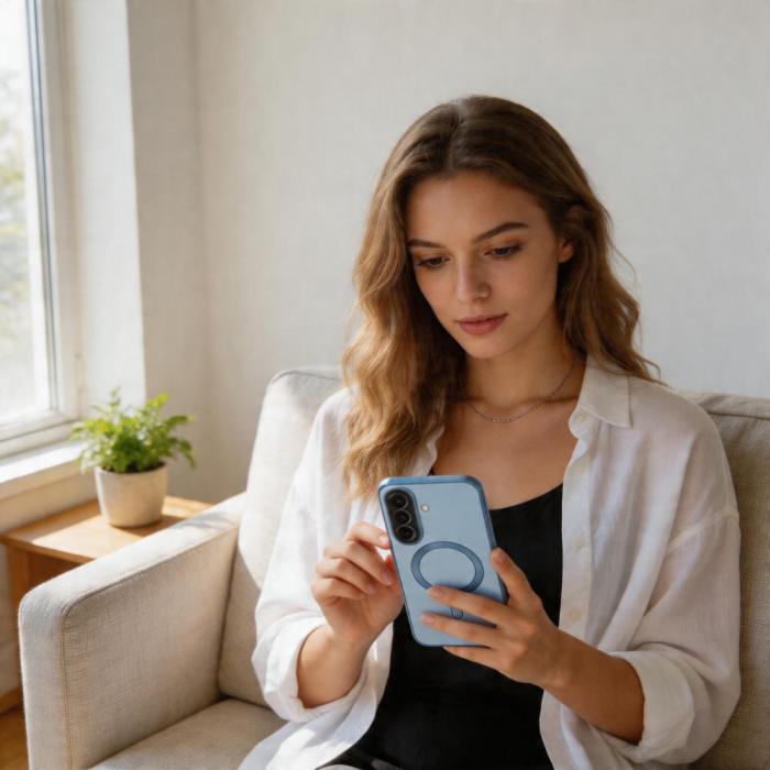 Bild 5, Tech-Protect Tech-Protect Galaxy A57 5G Skal MagSafe MagFlex Sky Blue - Teknikhallen.se