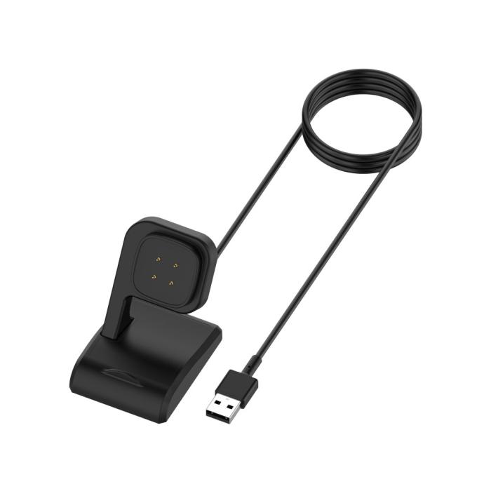Bild 2,  1m Laddare Till Fitbit Versa 4 / 3 / Sense / Sense 2 Svart - Teknikhallen.se