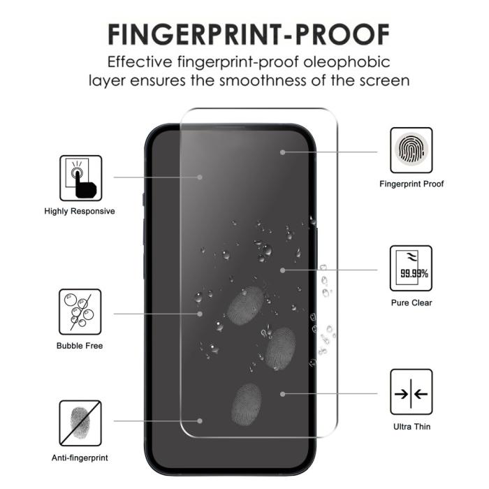 Bild 3,  Google Pixel 8 Pro Skärmskydd Härdat Glas Transparent - Teknikhallen.se