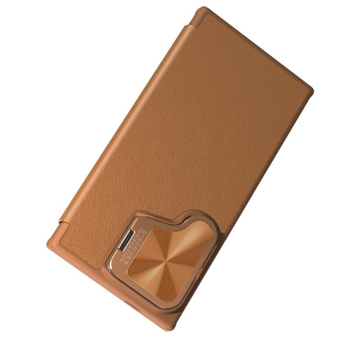 Bild 4, NILLKIN NILLKIN Galaxy S24 Plus Fodral Qin Läder Cam Kickstand Brun - Teknikhallen.se