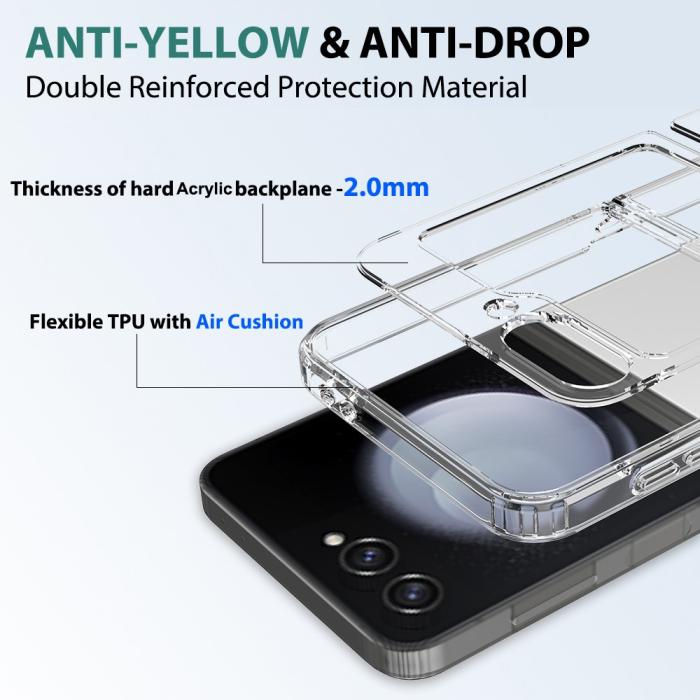 Bild 6,  Galaxy Z Flip 6 / 7 FE Skal TPU/Akryl Transparent - Teknikhallen.se