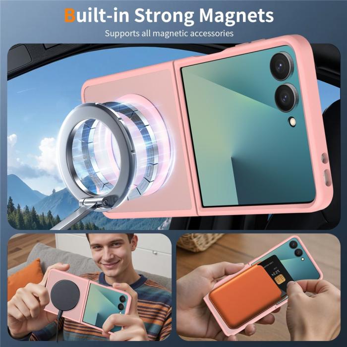 Bild 5,  Samsung Galaxy Z Flip 8 Skal MagSafe TPU Rosa - Teknikhallen.se