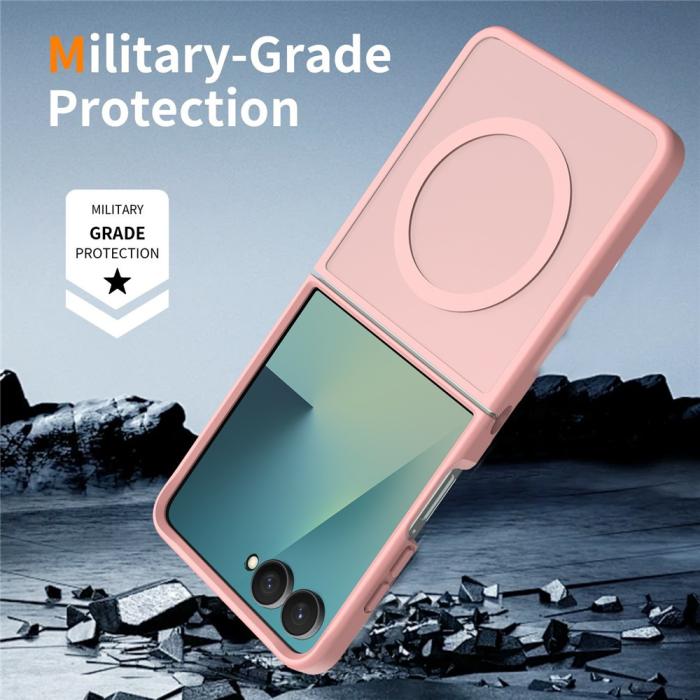 Bild 6,  Samsung Galaxy Z Flip 8 Skal MagSafe TPU Rosa - Teknikhallen.se