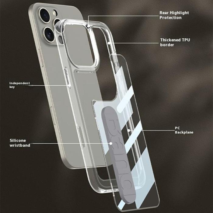 Bild 2, GKK GKK iPhone 16 Pro Max Skal Hand Strap Hybrid Rosa - Teknikhallen.se