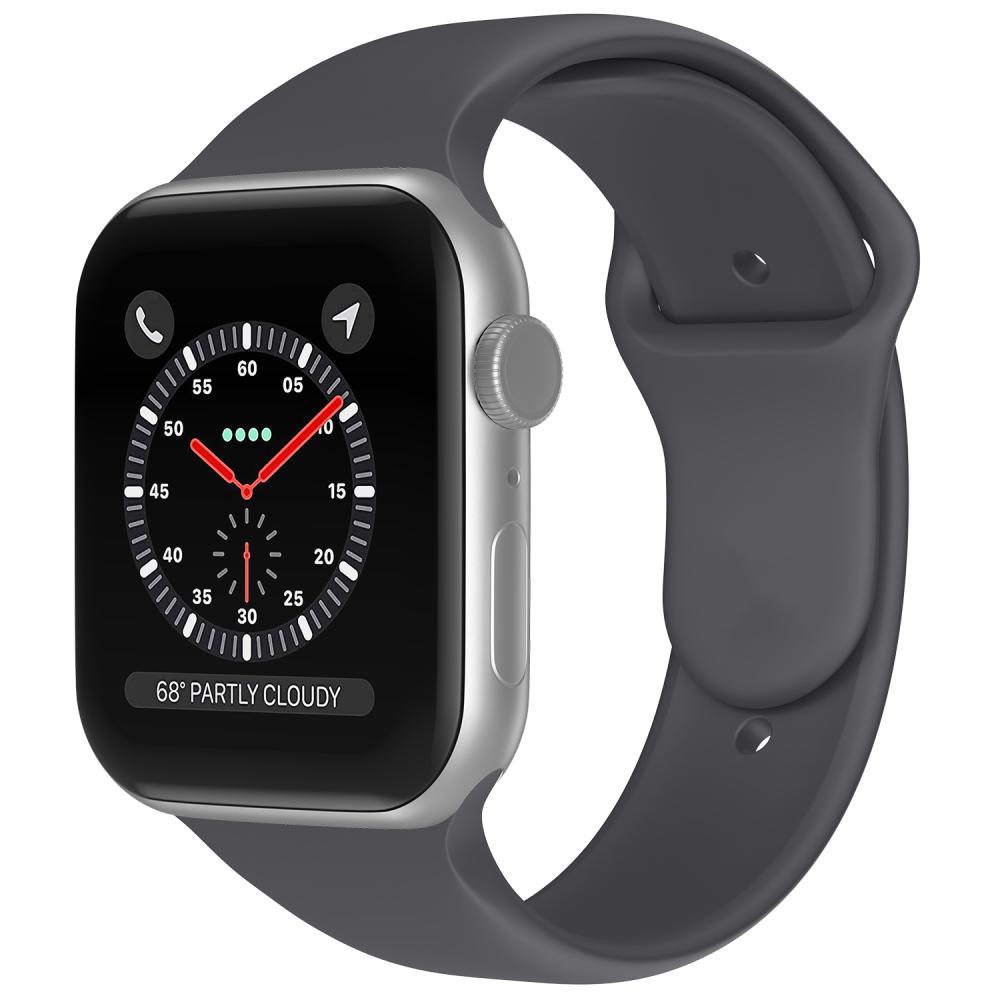 ColorPop Apple Watch 38/40/41 mm Silikon Armband (M/L) Mörk Grå - Teknikhallen.se