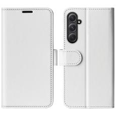  Samsung Galaxy A55 5G Fodral Crazy Horse L&auml;der Vit - Teknikhallen.se
