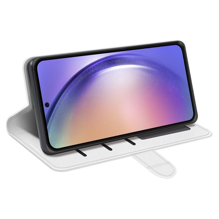 Bild 3,  Samsung Galaxy A55 5G Fodral Crazy Horse Läder Vit - Teknikhallen.se